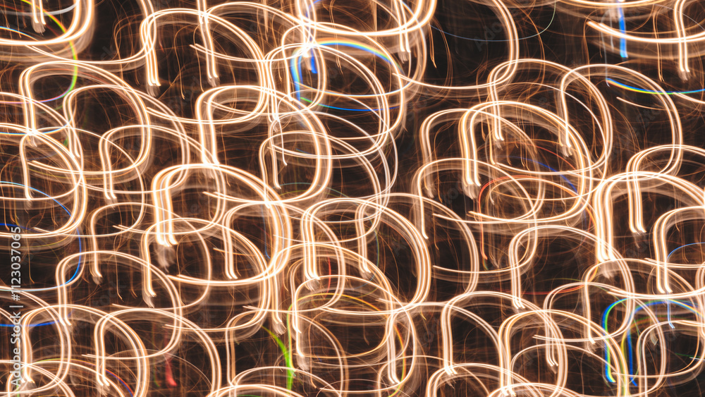 Poster The image is a blurry, abstract representation of circles with the letters D and P in the center. The circles are overlapping and appear to be in motion, creating a sense of energy and movement