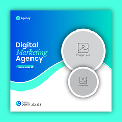 Corporate Business Social Media Post Design, Facebook, Instagram, Digital Marketing Agency Template Design