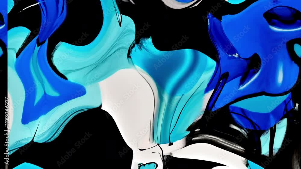 Poster a captivating animation of abstract colorful waves, blending and morphing seamlessly. ideal for crea