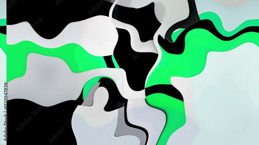 Poster a captivating animation of abstract colorful waves, blending and morphing seamlessly. ideal for crea