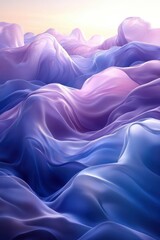 Obraz premium Water Wave Elements on a Blue Gradient Background