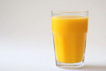 fresh fruit juice in a glass, smoothies made from fresh fruit, front view