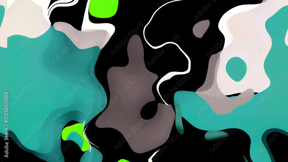 Poster a captivating animation of abstract colorful waves, blending and morphing seamlessly. ideal for crea