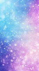 Light Blue and Purple Gradient with Snowflakes and Sparkling Lights