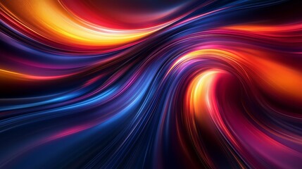 Obraz premium Abstract background with colorful lines and waves