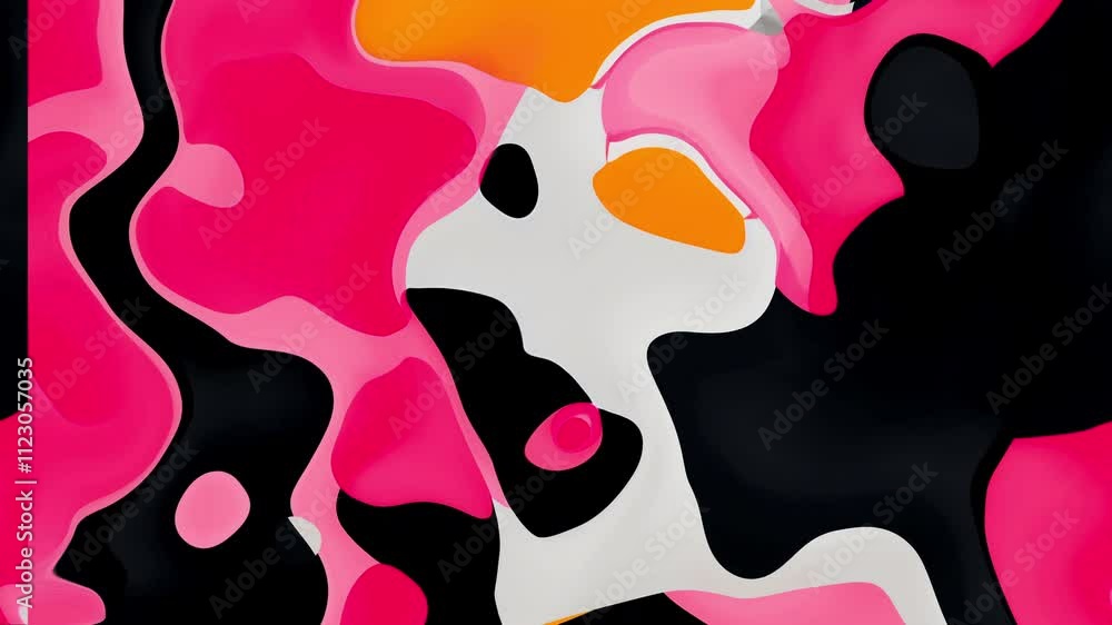 Poster a captivating animation of abstract colorful waves, blending and morphing seamlessly. ideal for crea