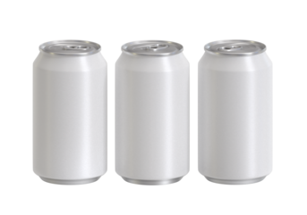 Aluminum can drinks or soda aluminum can, transparent background