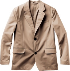 Beige Jacket transparent PNG, isolated, cut-out