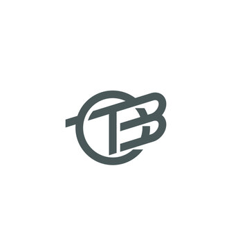 OTB T B Monogram in Circle, Typography Musical DJ Logo Design Vector