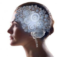 3D Render Brain Neuroscience Element Icon Cérebro Neurociência PNG