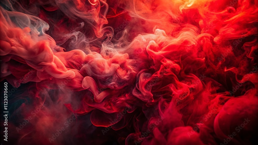Aufkleber stunning aerial view of red smoky texture captured by drone, showcasing dynamic patterns and vibrant