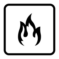 Package Health Safety Icon Flammable Icon. Isolated vector symbol.