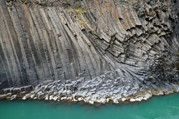 Studlagil basalt canyon in East Iceland