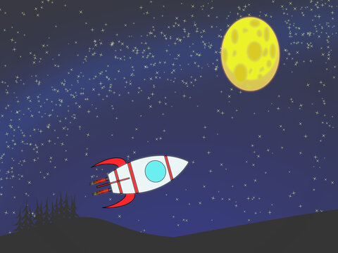 rocket in space