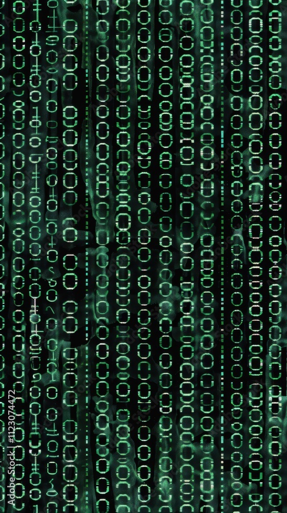 Wall mural binary code on a dark background. the concept of the internet.
