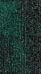 Green matrix digital background. Abstract cyberspace concept