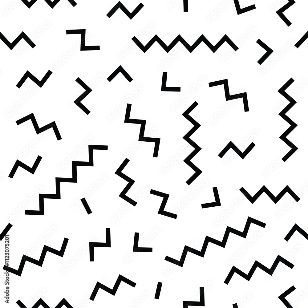 Poster seamless pattern with zig zag lines creating a dynamic and visually engaging design, suitable for ba