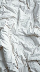 Obraz premium Tangled white duvet fabric with visible threads, textile fibers, tangled fabrics