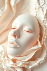 Soft Beauty in Pastel Lighting and Sculpted Features