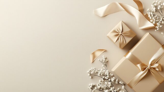 Gift preparation for special occasions minimalist style close-up