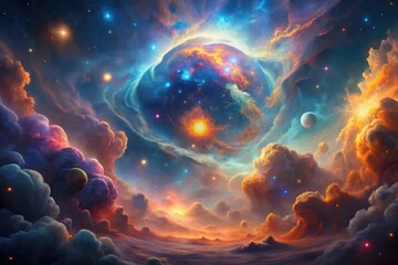 Obraz premium Space galaxy background