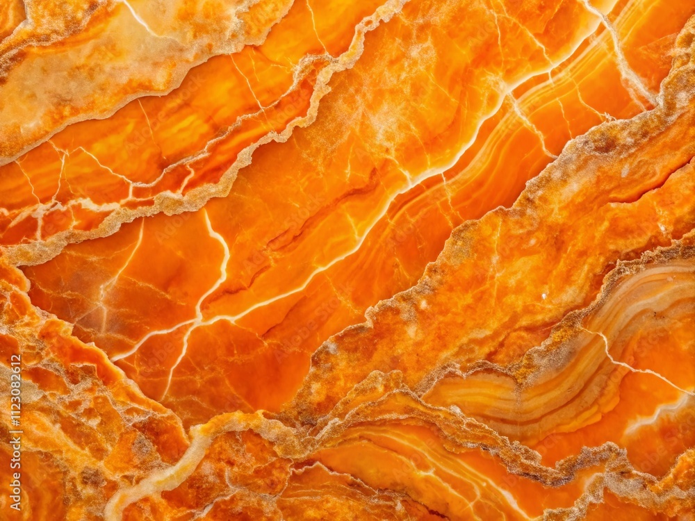 Aufkleber stunning orange marble background with unique veining patterns for creative design projects and mode