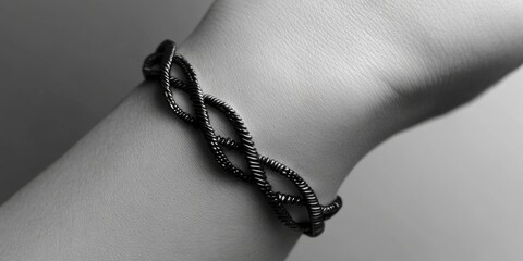 Fine line DNA strand bracelet tattoo showcasing scientific artistry on unisex wrist