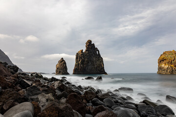 The beautiful coast of Madeira with its impressive rocks