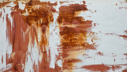 Fototapeta premium rusty metal background, photo shows a metal wall covered with rust