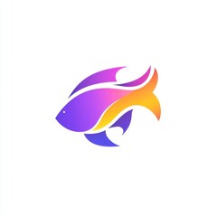 Obraz premium Abstract colorful fish logo design.