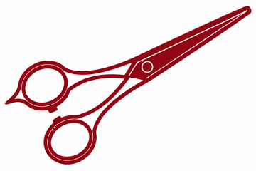 scissors with red ribbon
