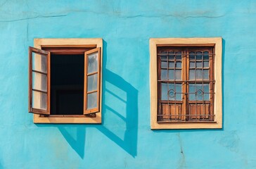 Obraz premium old window with shutters