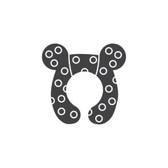 Baby orthopedic pillow icon Simple thin line flat symbol