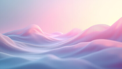Obraz premium Flowing Mindfulness Waves with Gentle Pastels for Meditation Apps