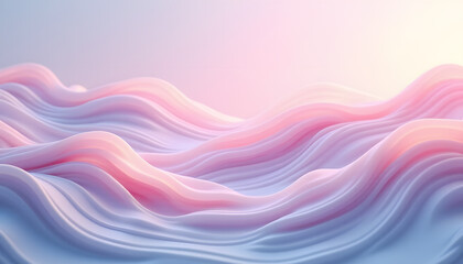 Fototapeta premium Flowing Mindfulness Waves with Gentle Pastels for Meditation Apps