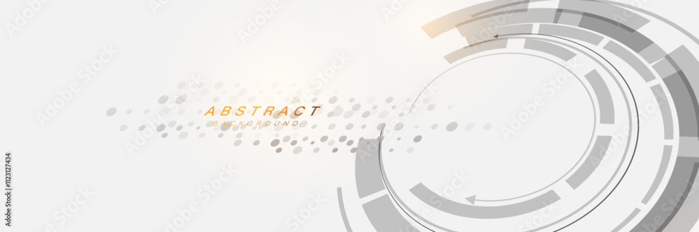 Poster abstract technology background. circular tech pattern