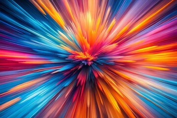 Fototapeta premium Vibrant Abstract Background with Dynamic Streaks of Pink, Orange, and Blue for Modern Designs, Websites, and Creative Backdrops in High-Resolution Drone Photography