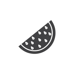 Watermelon icon Simple thin line flat symbol