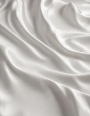 Fototapeta premium Soft white satin background with elegant waves, fabric, white, background, satin