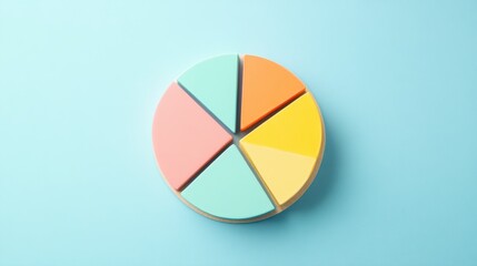 Obraz premium Colorful Pie Chart Representation for Data Visualization and Analysis