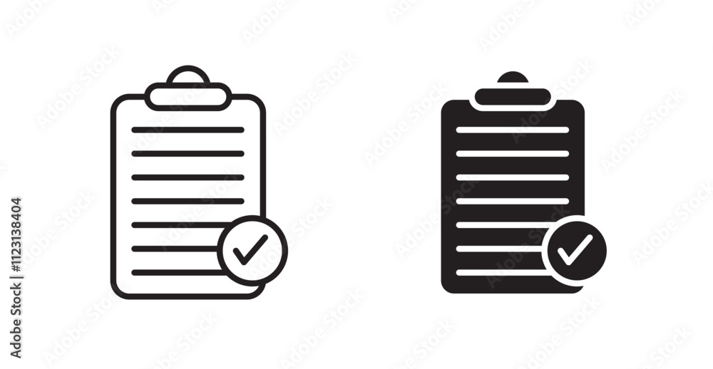 Poster Task list flat simple vector symbols illustration.