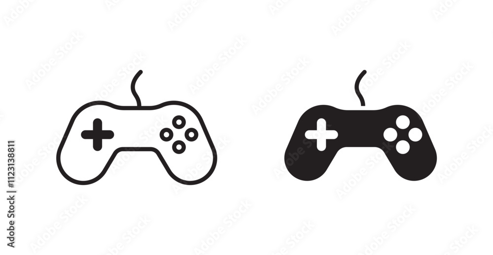 Poster Game controller flat simple vector symbols illustration.