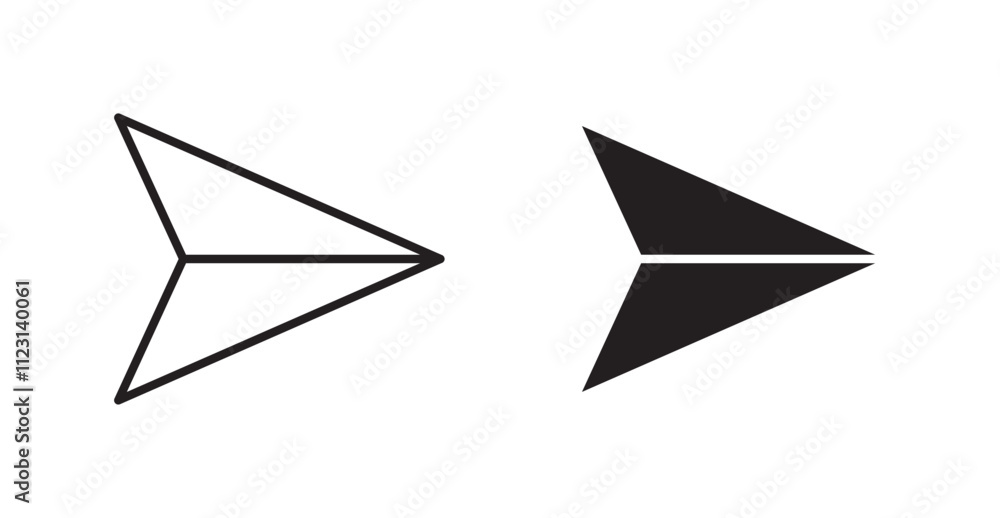 Poster send Message flat simple vector symbols illustration.