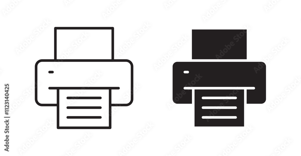 Poster Print flat simple vector symbols illustration.