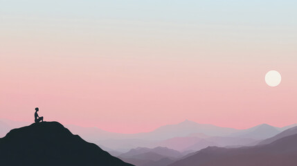 silhouette of a landscape