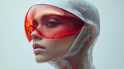 Astronaut in Red Visor: A solitary figure against a teal backdrop and Crimson Void: An astronaut's silent journey into the unknown depths of space