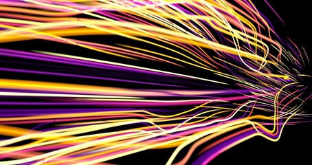 neon rays. Concept for big data, blockchain, cryptocurreny, internet, hyperspace and space travel