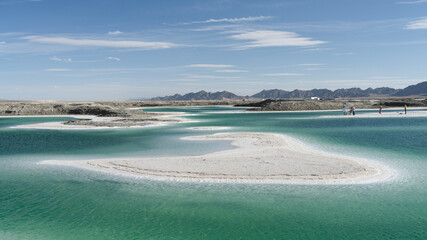 The Scenery of emerald salt Lake in Dachaidan, Northwest China