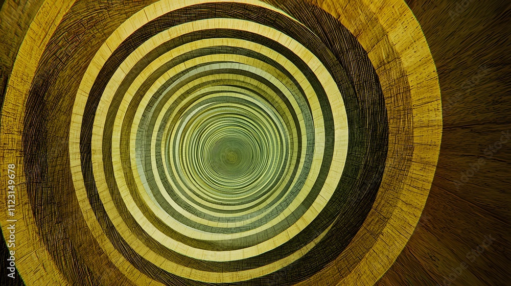 Aufkleber Abstract concentric circles in earth tones representing segmentation in a clean layout.