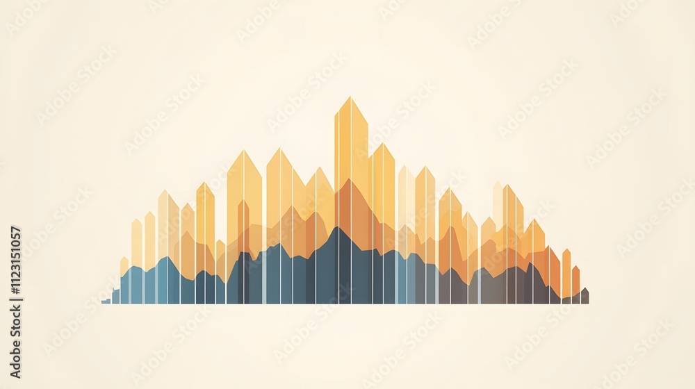 Poster A minimalist infographic of a segmented bar graph in muted earth tones displayed against a white background.